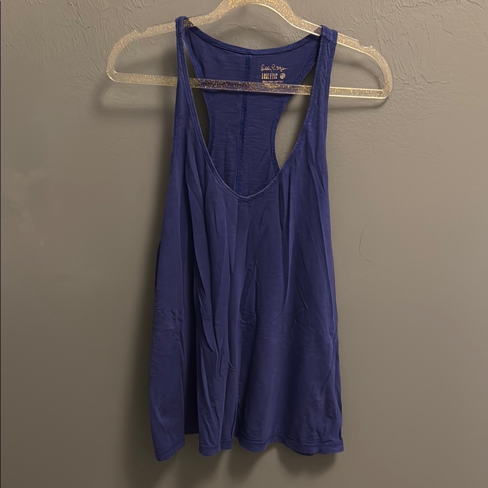 Lilly Pulitzer Luxletic Blue Tank Top Size Small